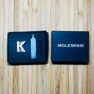 New Moleskine Gold Tone Pin - Letter K - for the legendary notebook
